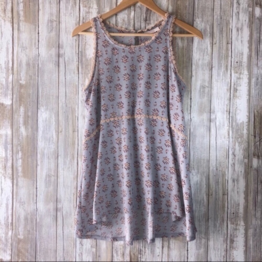 LC Lauren Conrad Sleeveless High Low Long Swing Tank